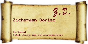 Zicherman Dorisz névjegykártya